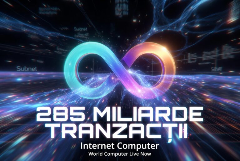 Internet Computer (ICP) A Depășit 285 Miliarde de Tranzacții: Scalabilitatea Silențioasă care Redefinește Blockchain-ul în 2026