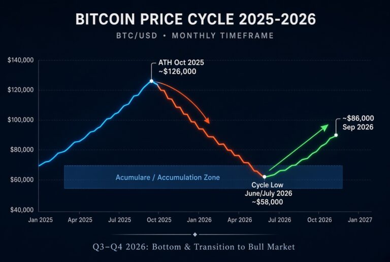 Perioadele de corecție din 2026, oportunitățile de acumulare și estimarea debutului bull market-ului